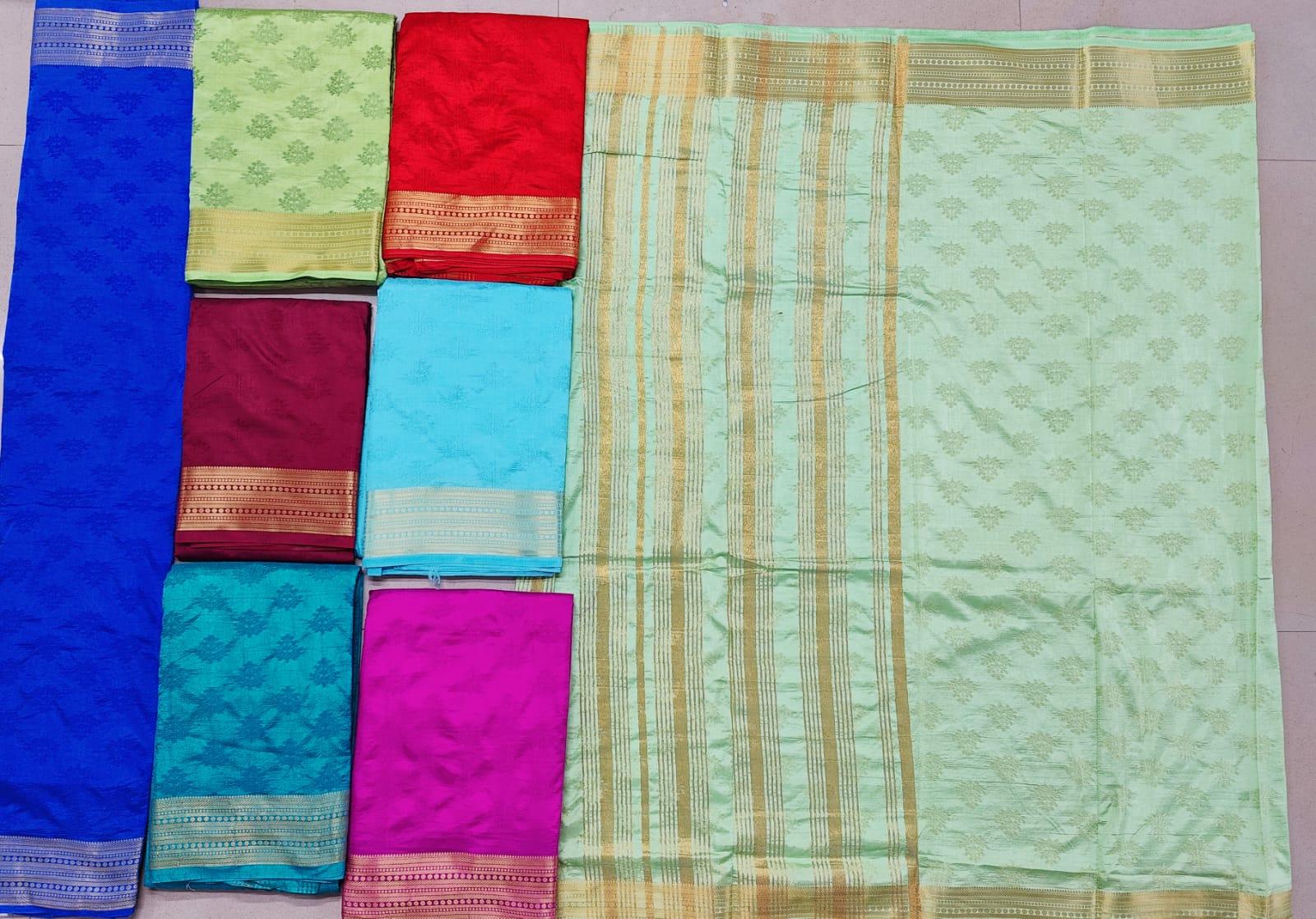 Beautiful Mysore Silk Saree – Elegant Traditional Zari Border - Image 10