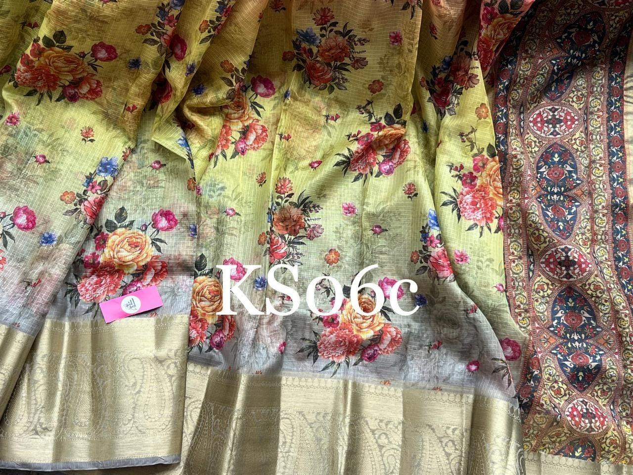 Digital printed all over saree with zari border - Image 7