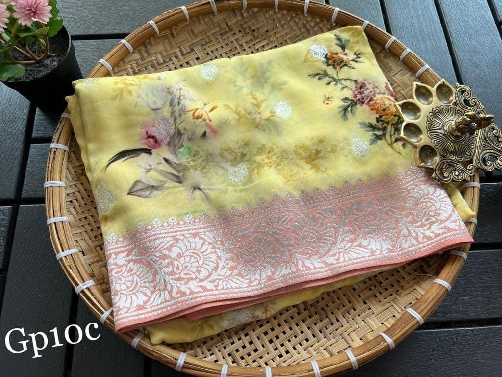 Crepe Georgette Printed Saree – Elegant Lightweight Fabric - Image 17