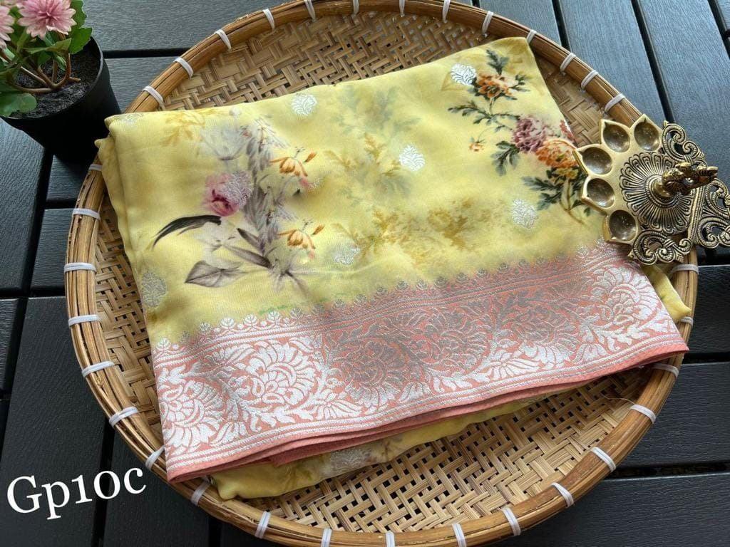 Crepe Georgette Printed Saree – Elegant Lightweight Fabric - Image 18