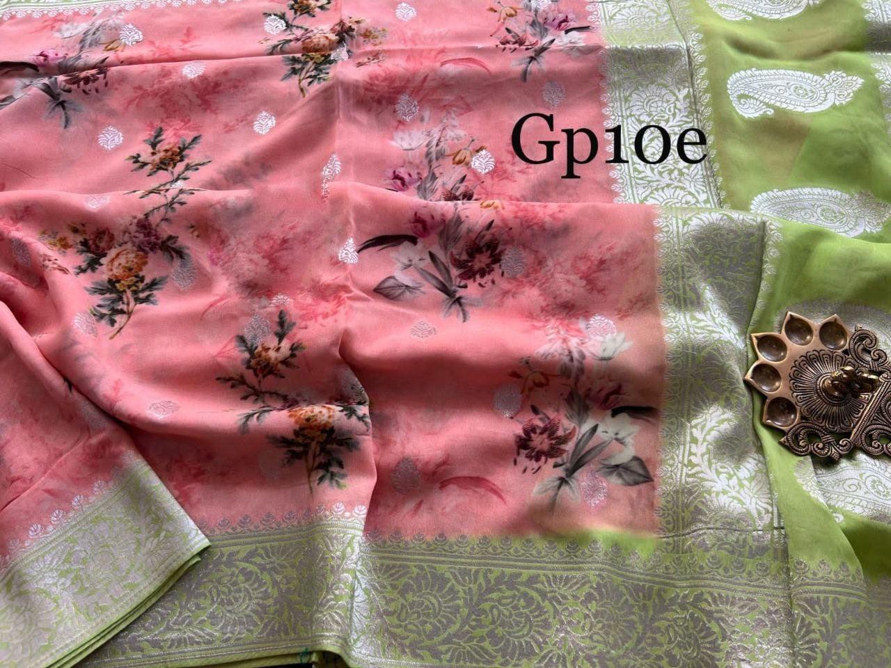 Crepe Georgette Printed Saree – Elegant Lightweight Fabric - Image 8