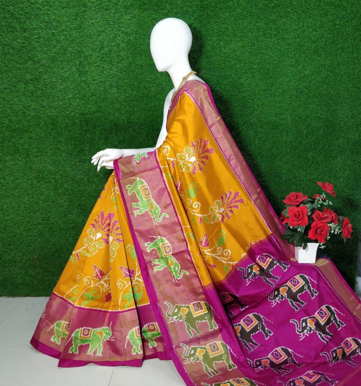 Poichampally Ikkat Kanchi Silk Sarees - Image 5