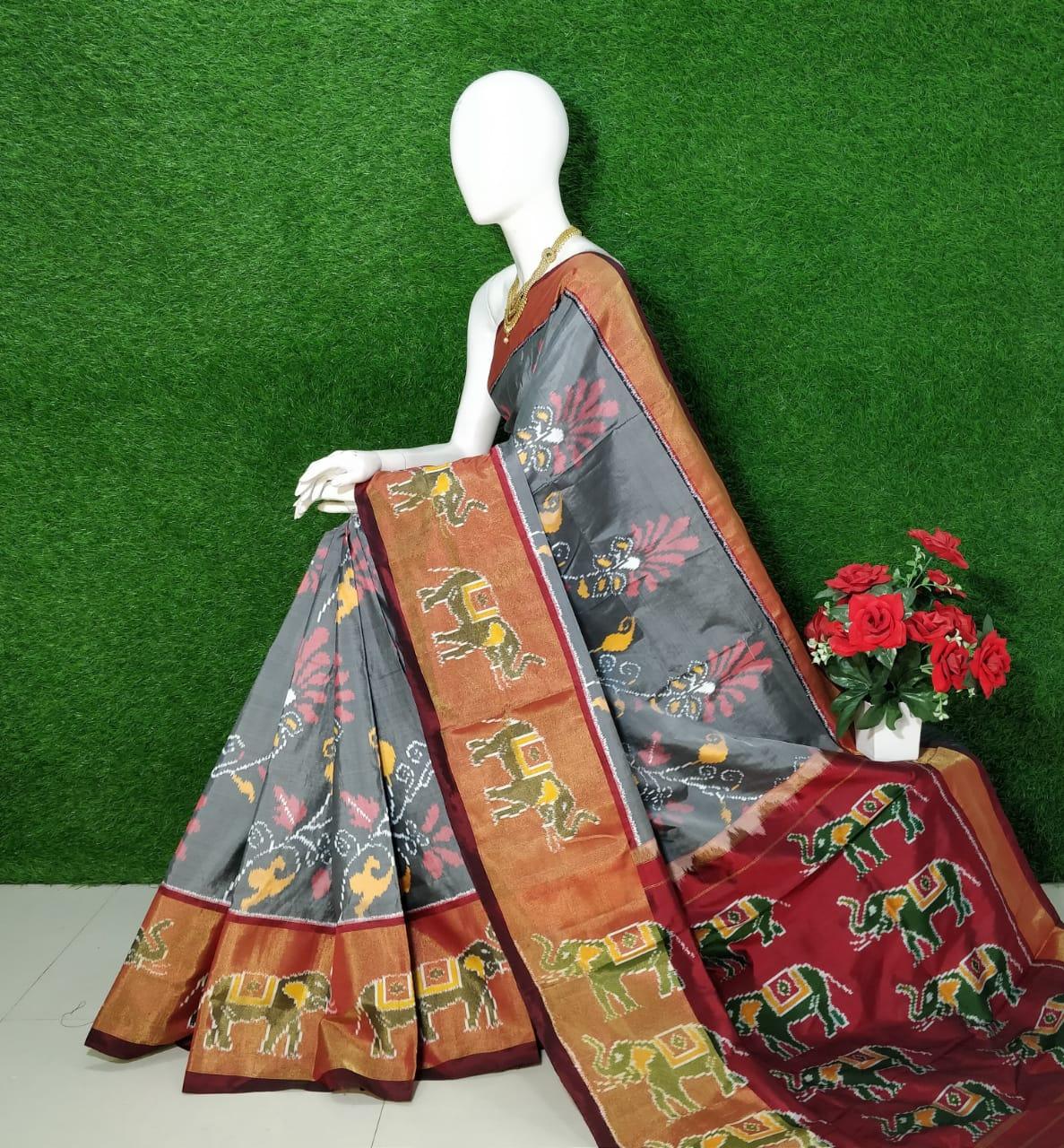 Poichampally Ikkat Kanchi Silk Sarees - Image 7