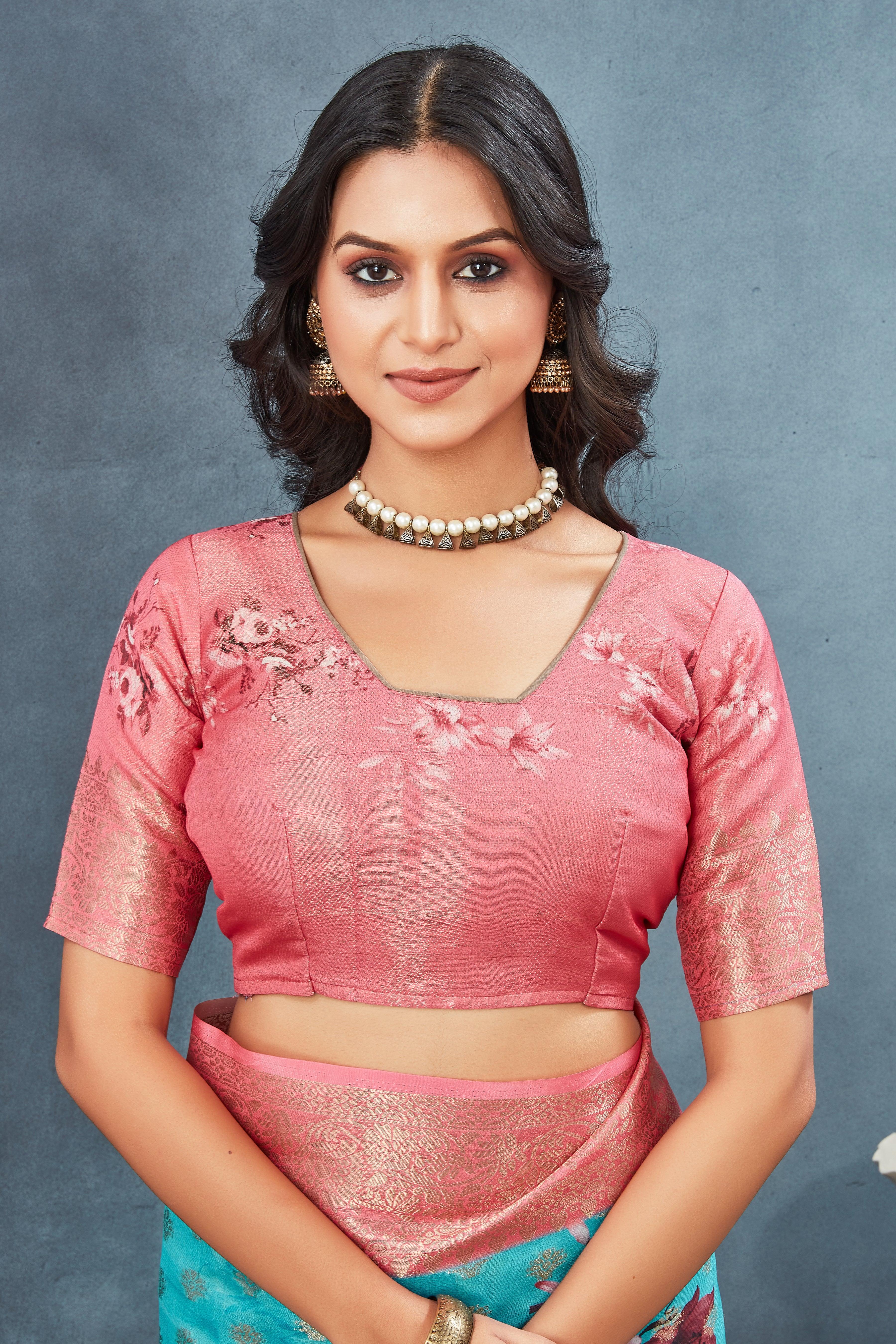 Digital mordern printed soft silk sarees - Image 6