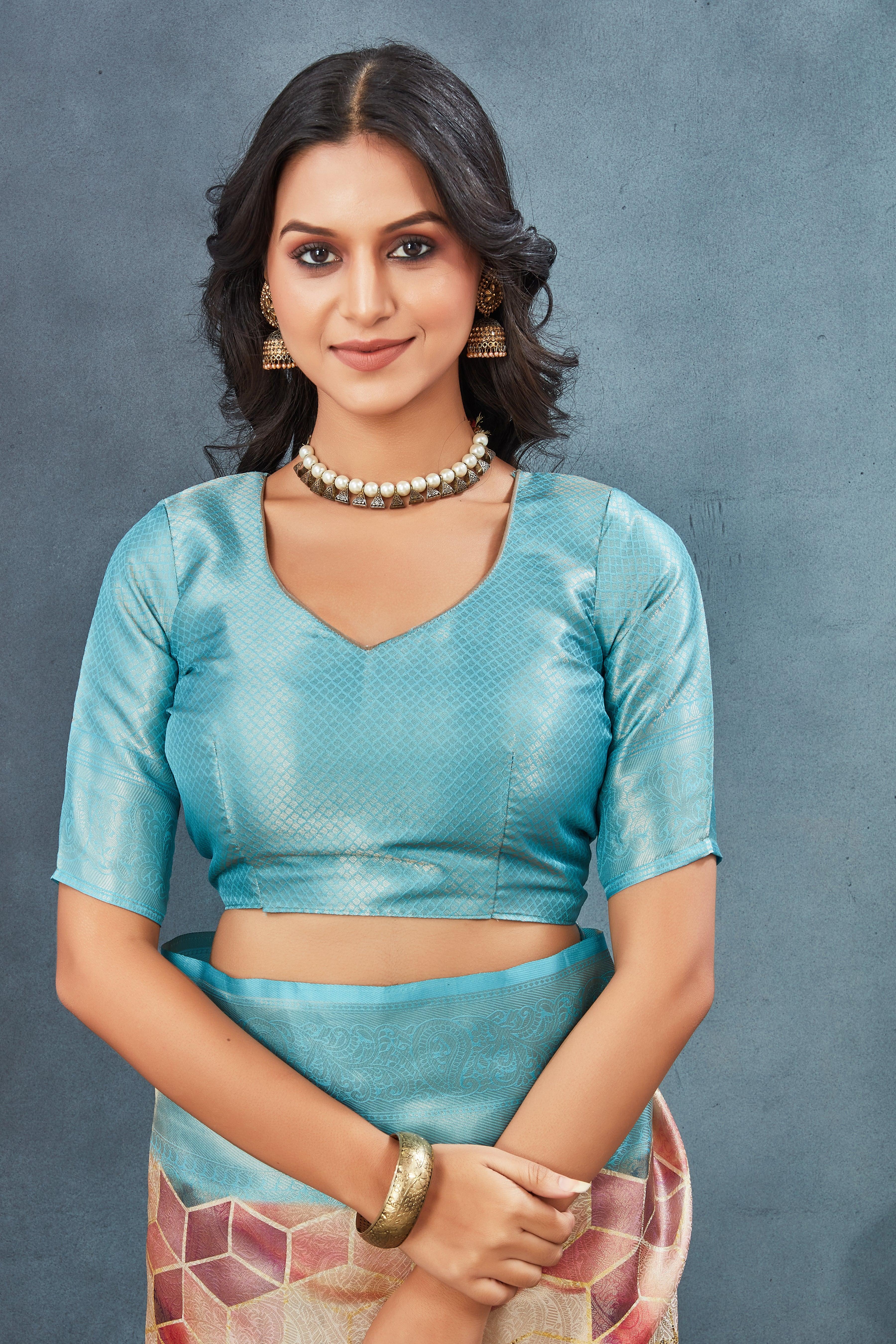 Digital mordern printed soft silk sarees - Image 6