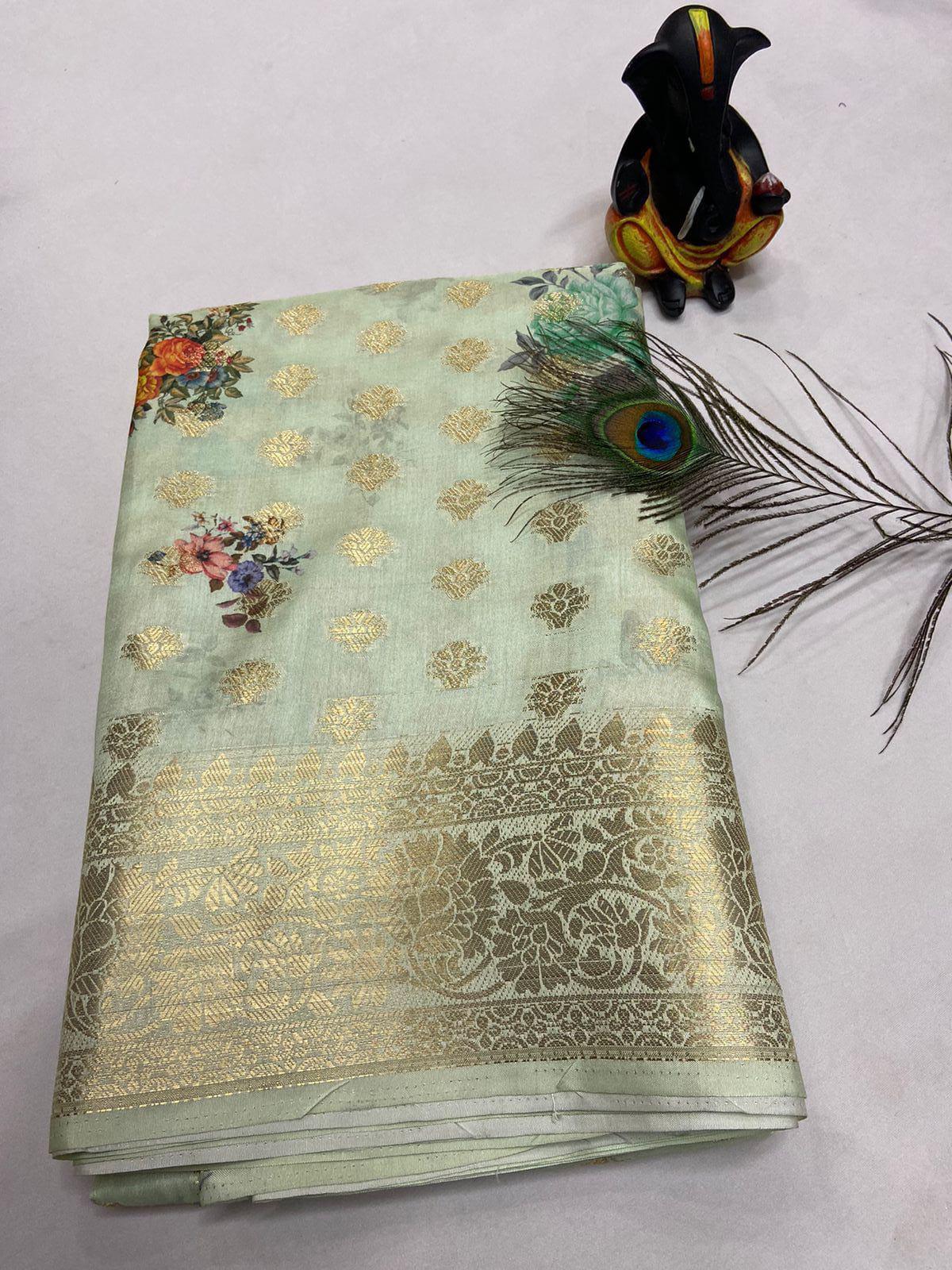 Elegant Crepe Georgette Printed Saree – Perfect for Any Occasion - Image 3