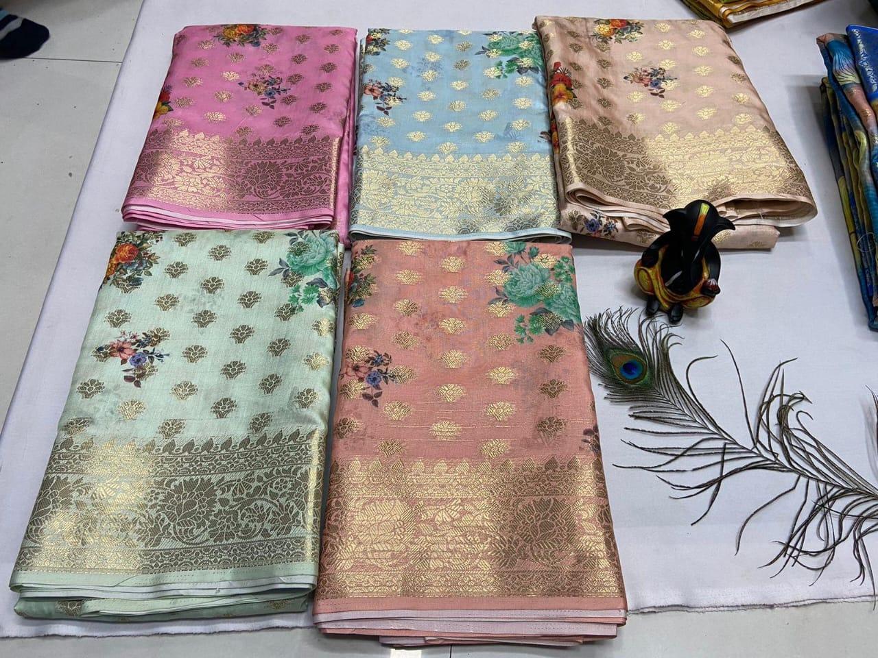 Elegant Crepe Georgette Printed Saree – Perfect for Any Occasion - Image 6