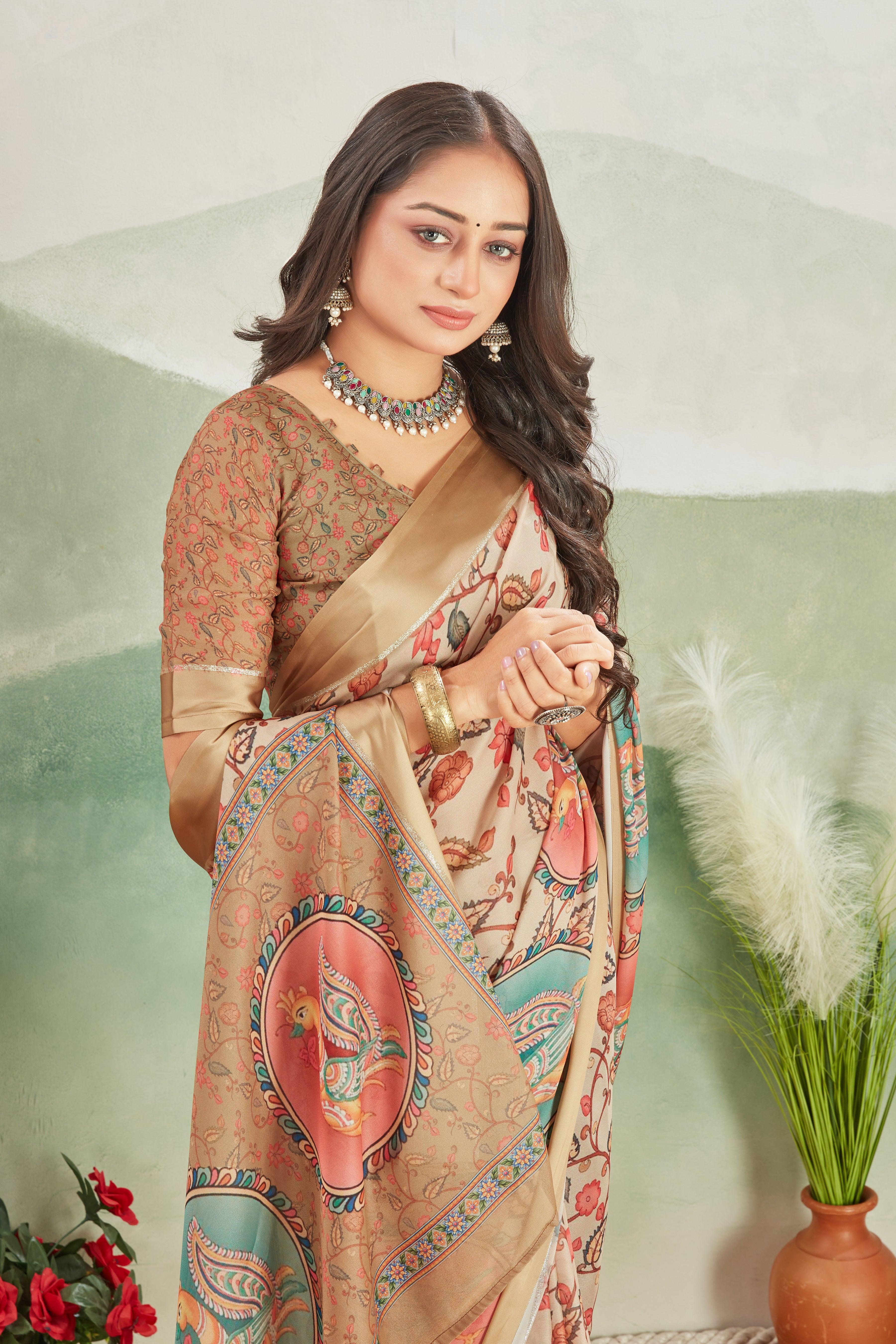 Enchanted Elegance: Mysore Silk with Stunning Pallu and Matching Blouse - Image 4