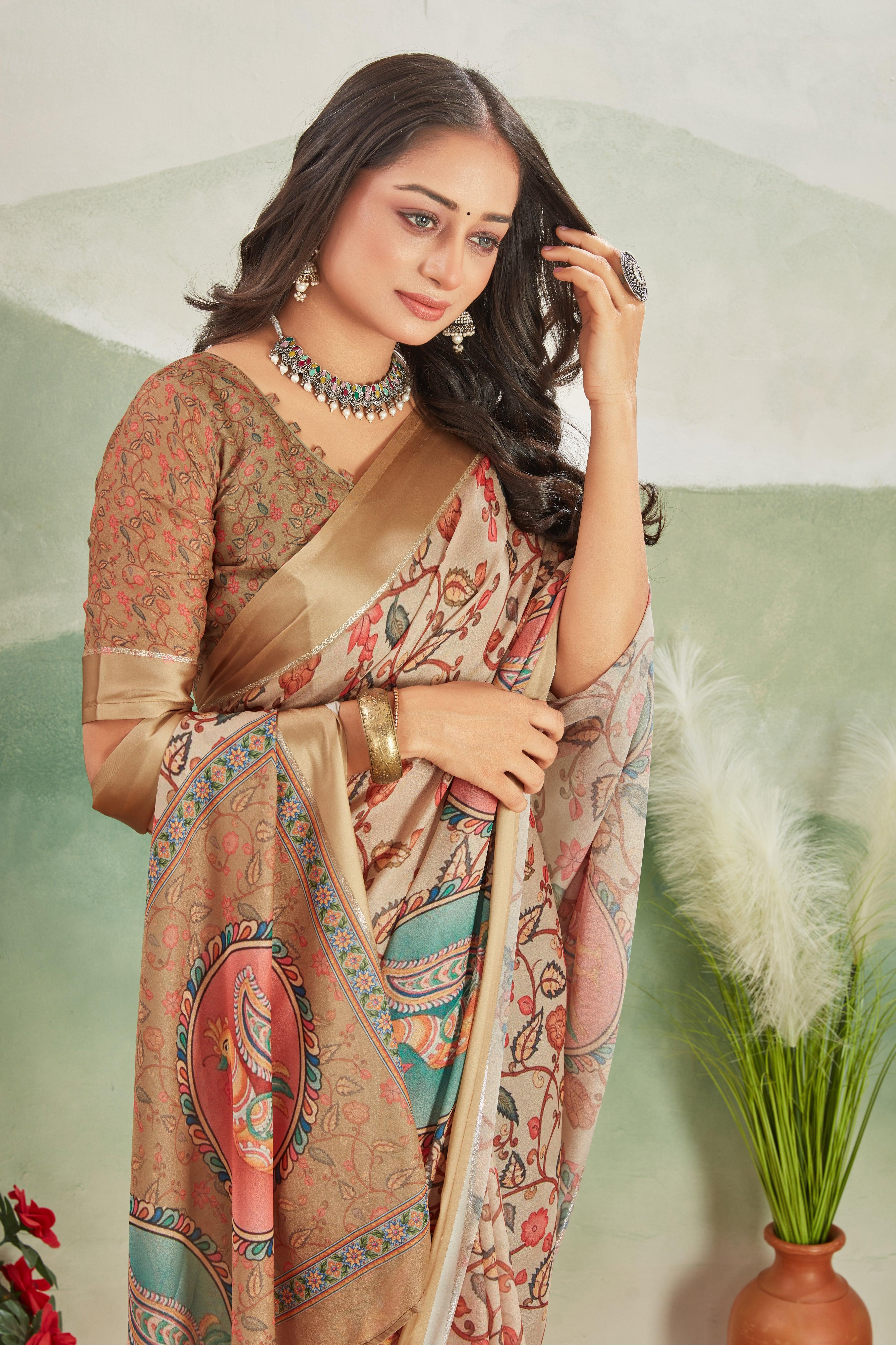 Enchanted Elegance: Mysore Silk with Stunning Pallu and Matching Blouse - Image 5