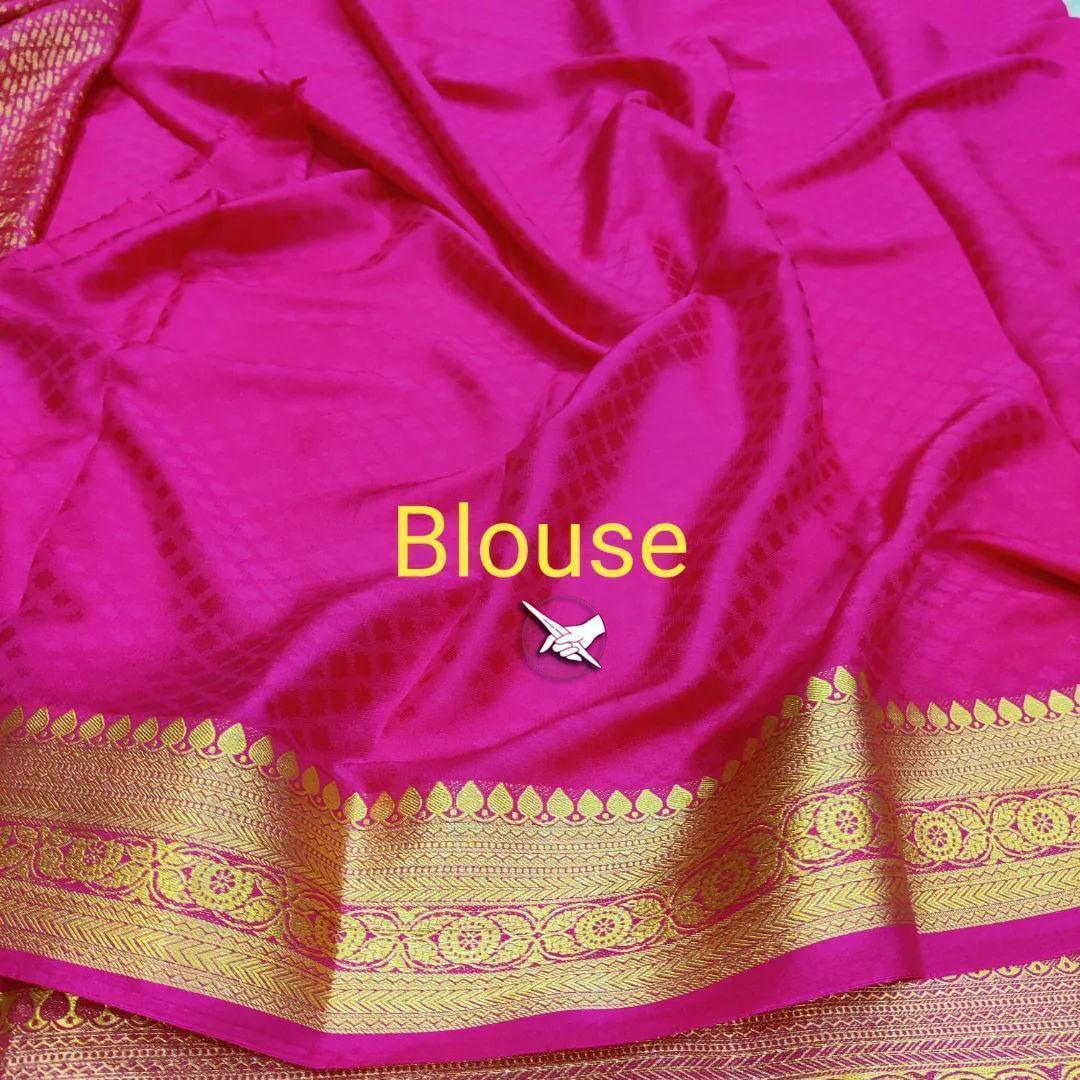 Lush & Light: Mysore Crepe Silk with Fine Pallu Lines - Image 5