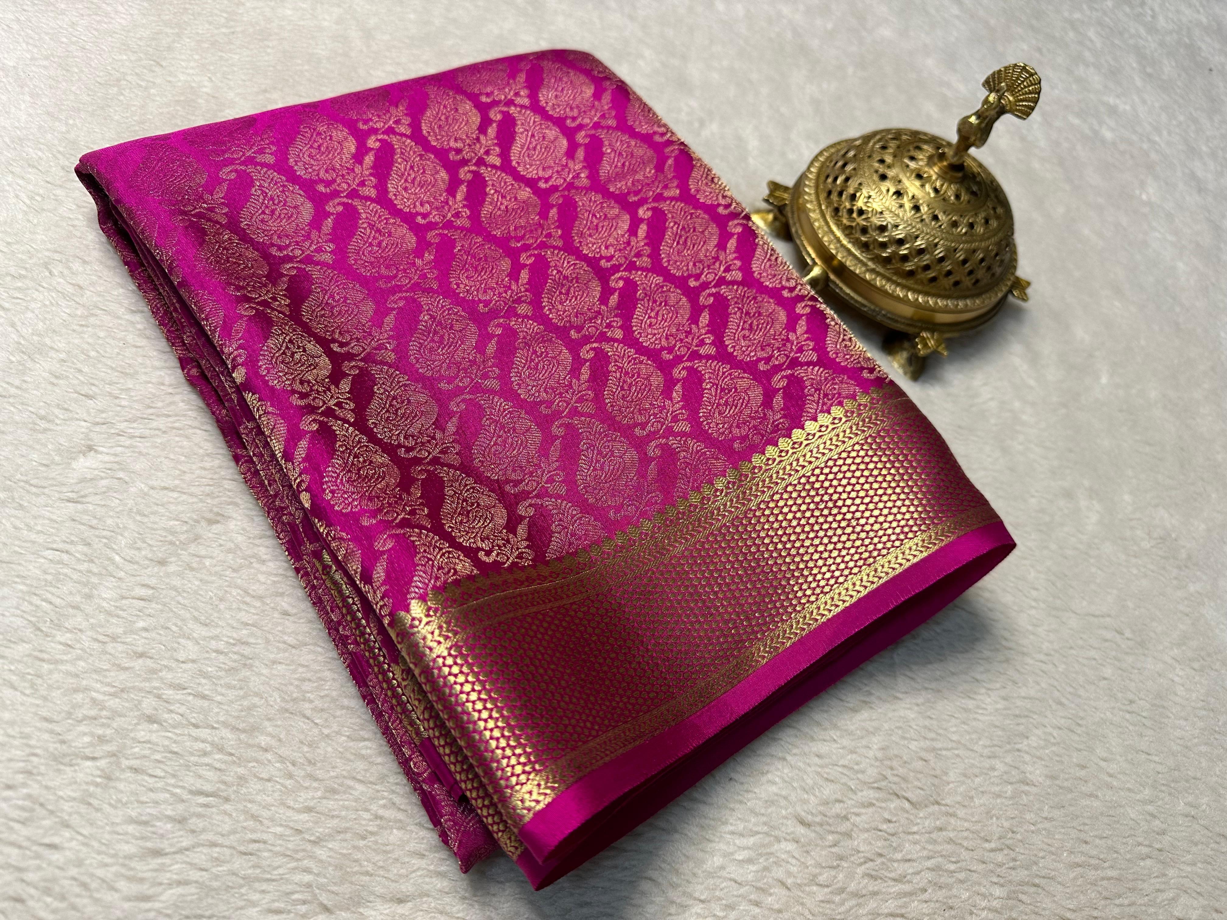 Shop Luxurious Lace: Pure Mysore Silk for Celebrations - Image 9