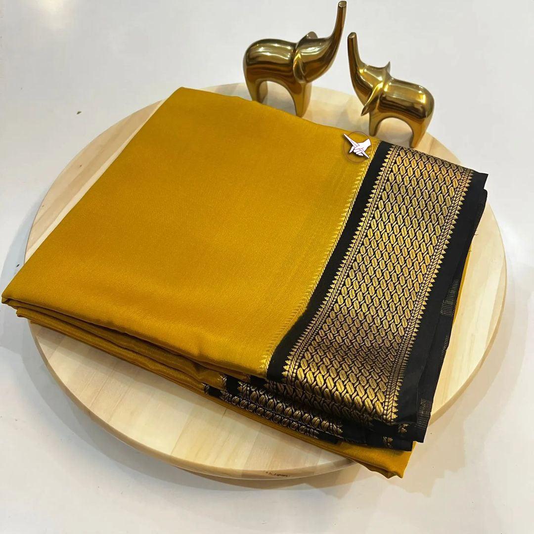 Royal Threads: Classic Mysore Silk Sarees in Vibrant Hues - Image 6