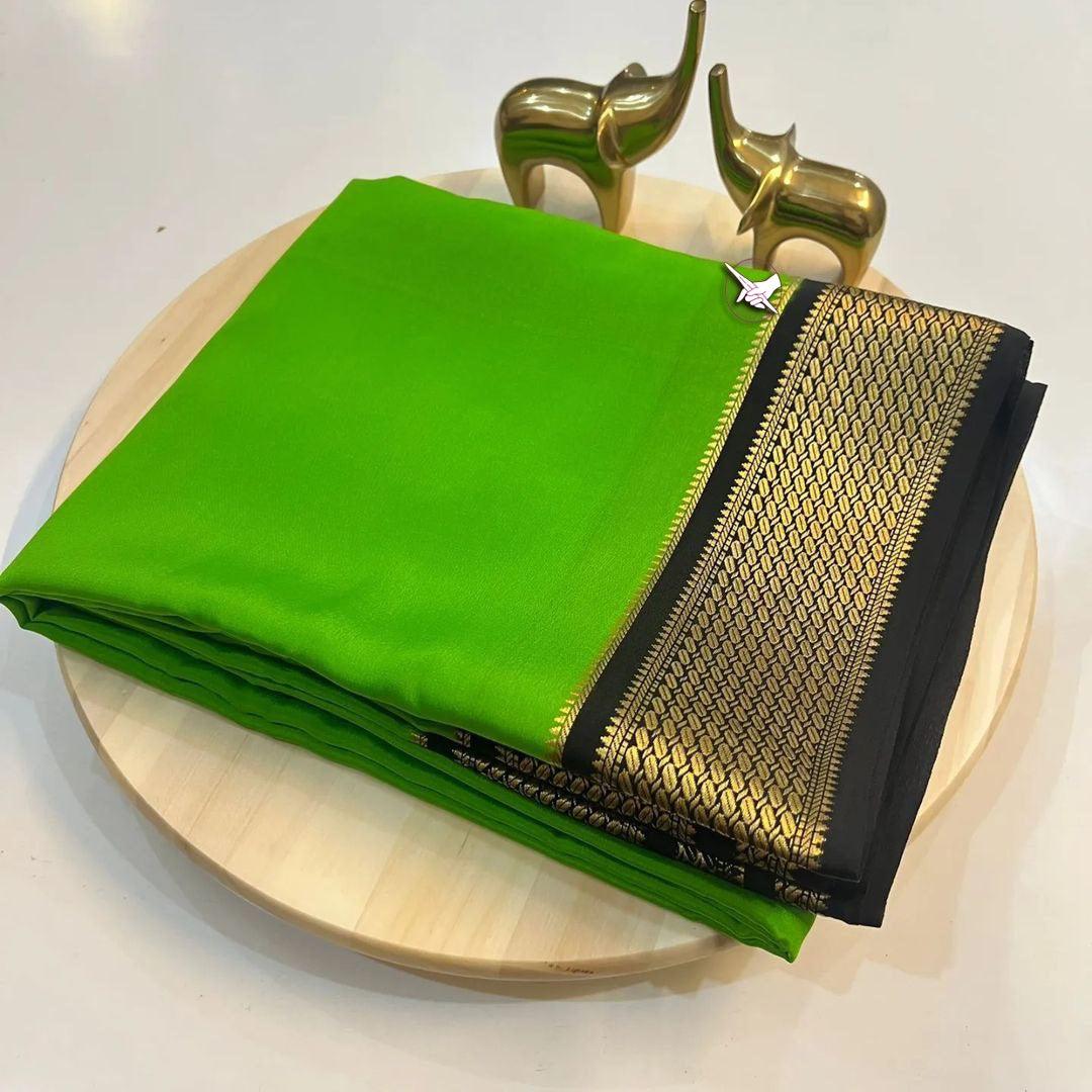 Royal Threads: Classic Mysore Silk Sarees in Vibrant Hues - Image 7