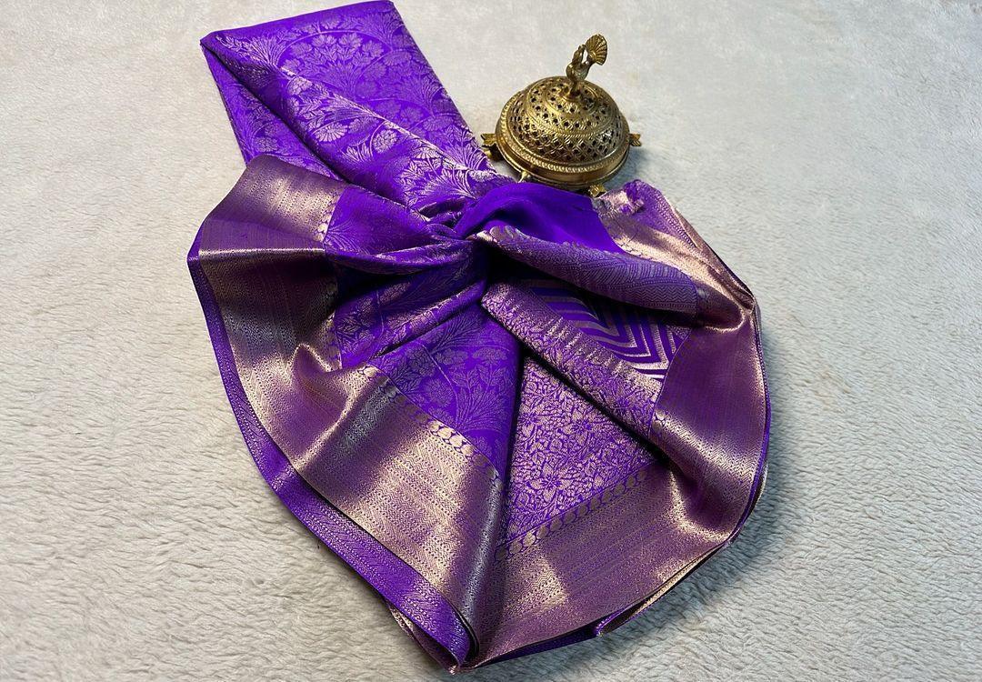 Shop the Elegance: Pure Brocade Mysore Silk Saree Collection - Image 7