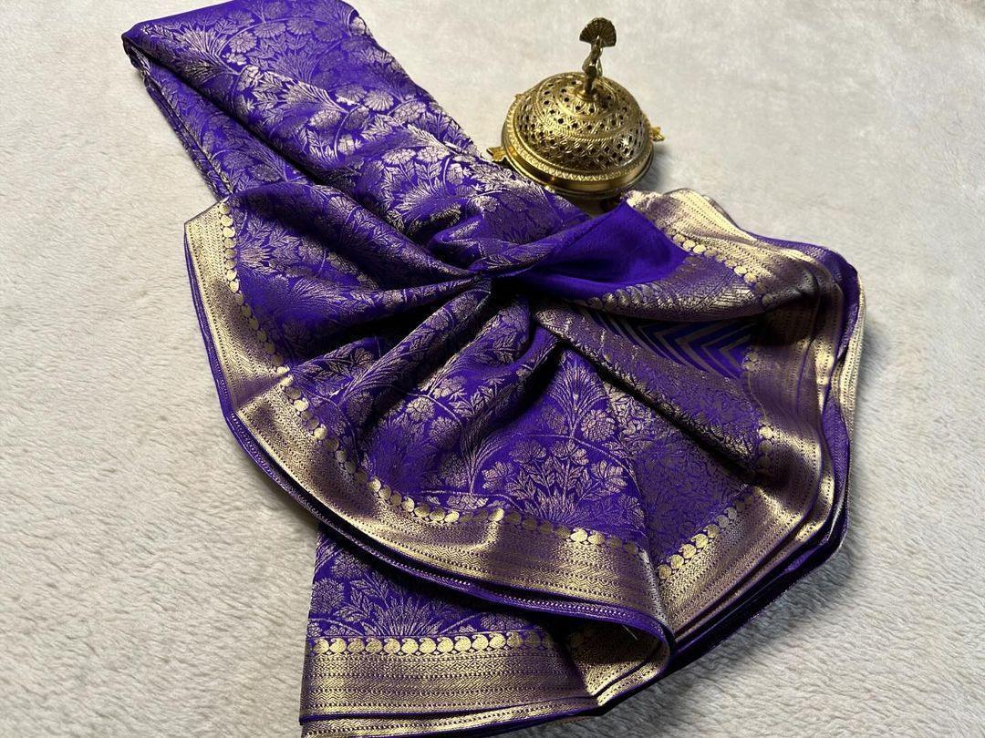 Shop the Elegance: Pure Brocade Mysore Silk Saree Collection - Image 6