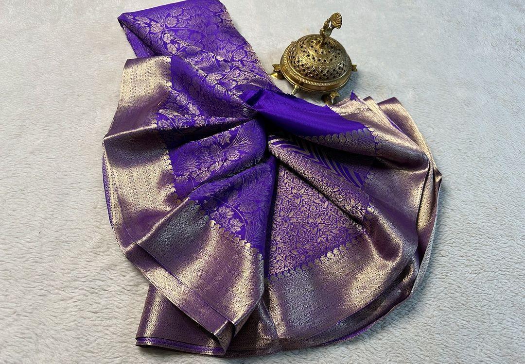 Shop the Elegance: Pure Brocade Mysore Silk Saree Collection - Image 5
