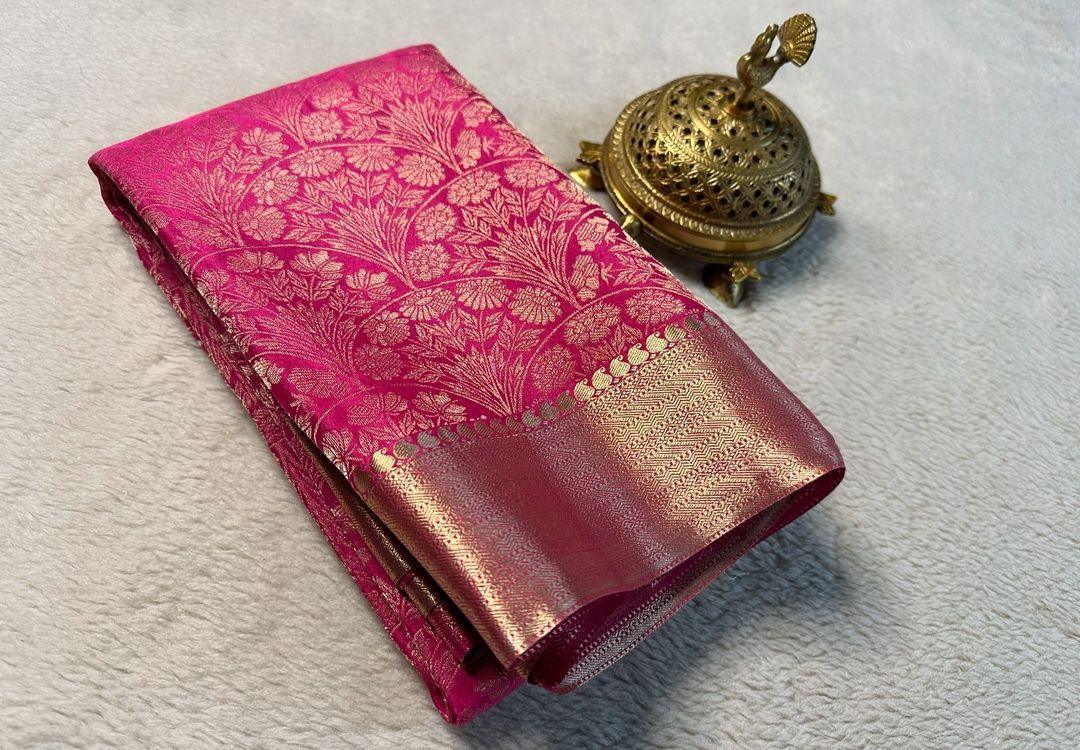 Shop the Elegance: Pure Brocade Mysore Silk Saree Collection - Image 4