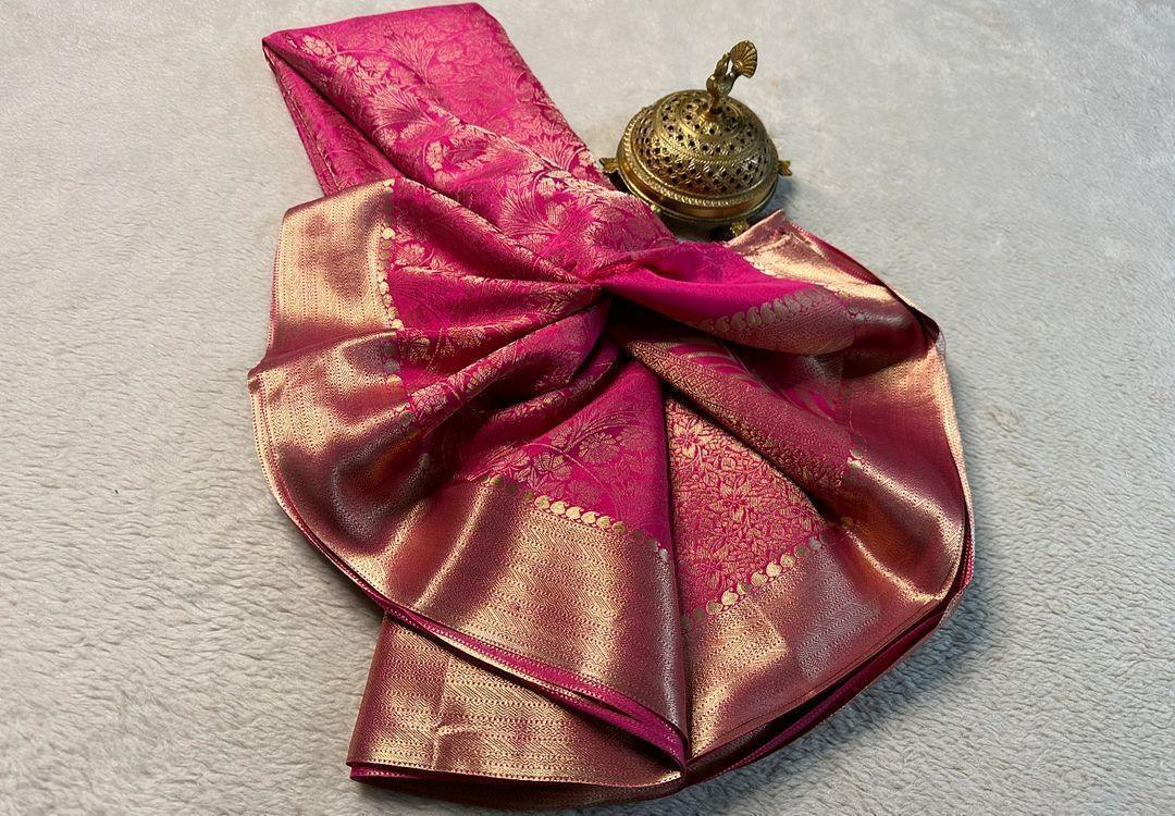 Shop the Elegance: Pure Brocade Mysore Silk Saree Collection - Image 8