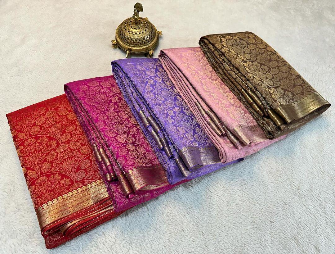 Shop the Elegance: Pure Brocade Mysore Silk Saree Collection - Image 28
