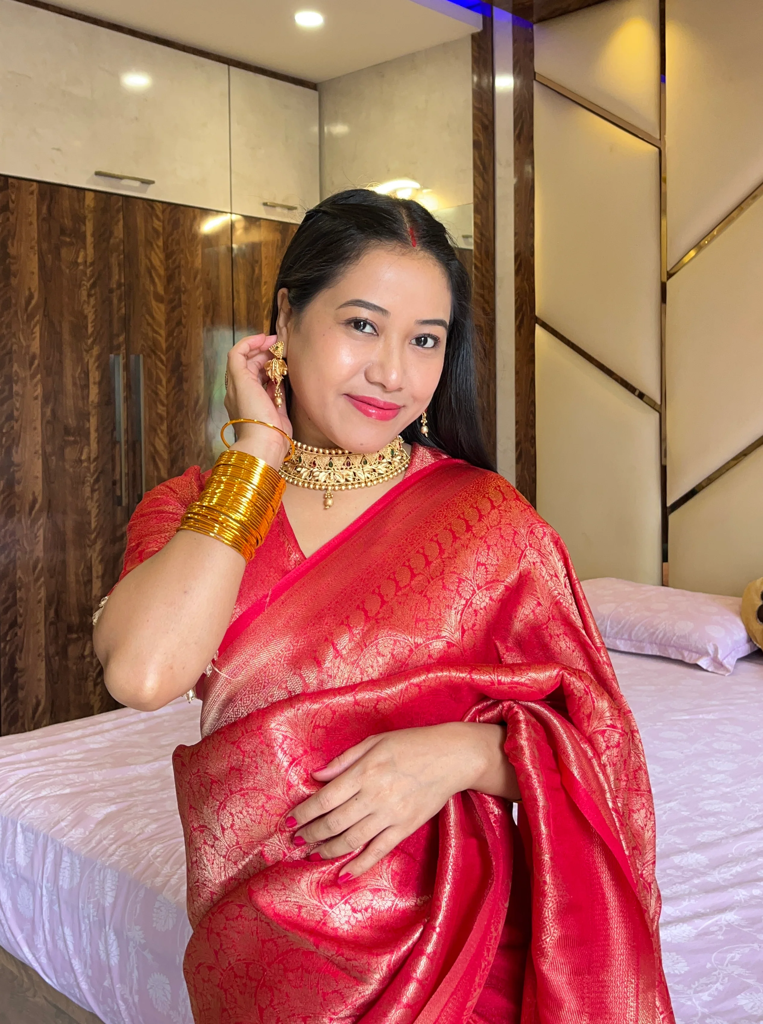 Drape Yourself in Heritage: Pure Brocade Silk Sarees - Image 36