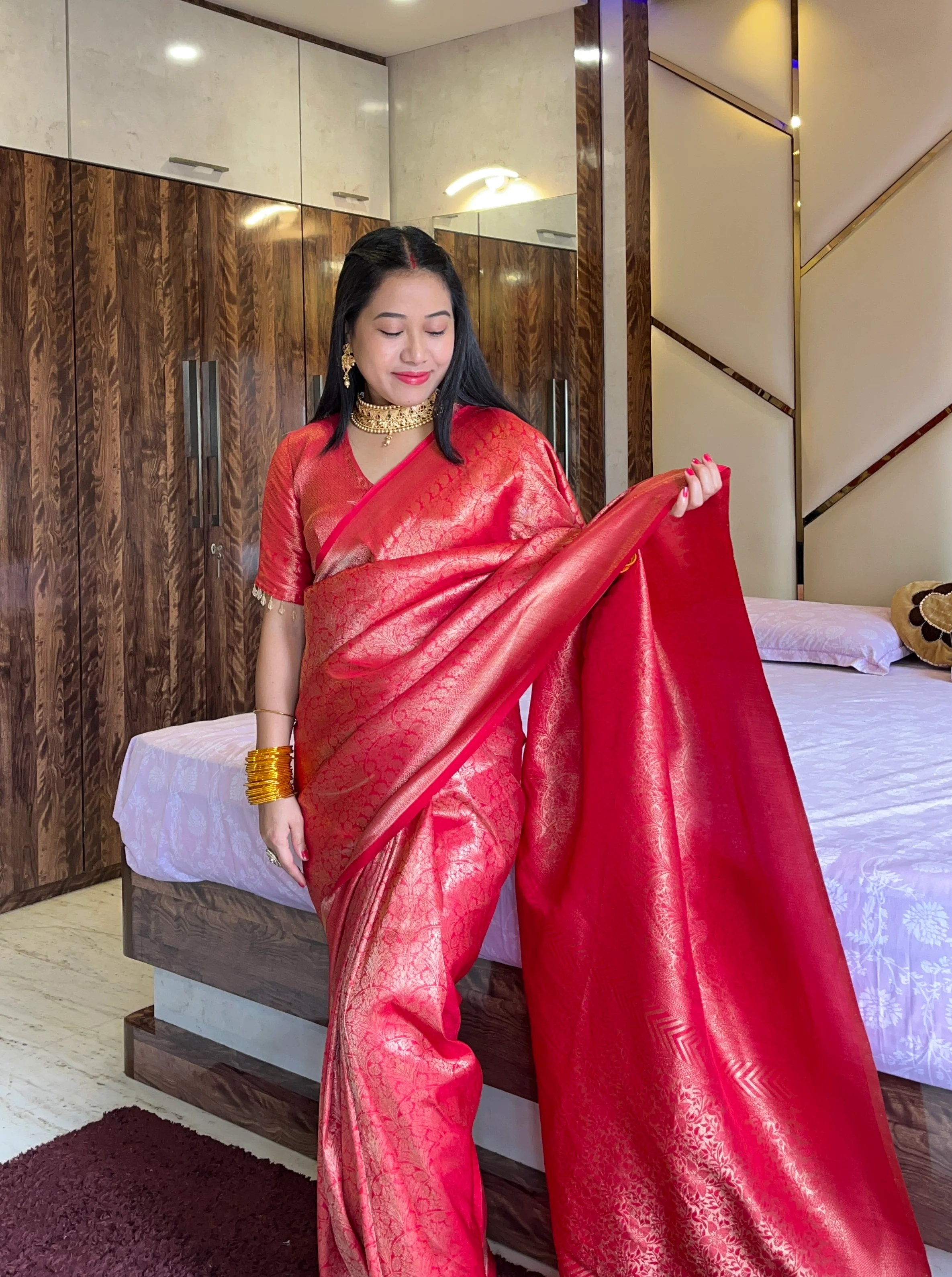 Drape Yourself in Heritage: Pure Brocade Silk Sarees - Image 37