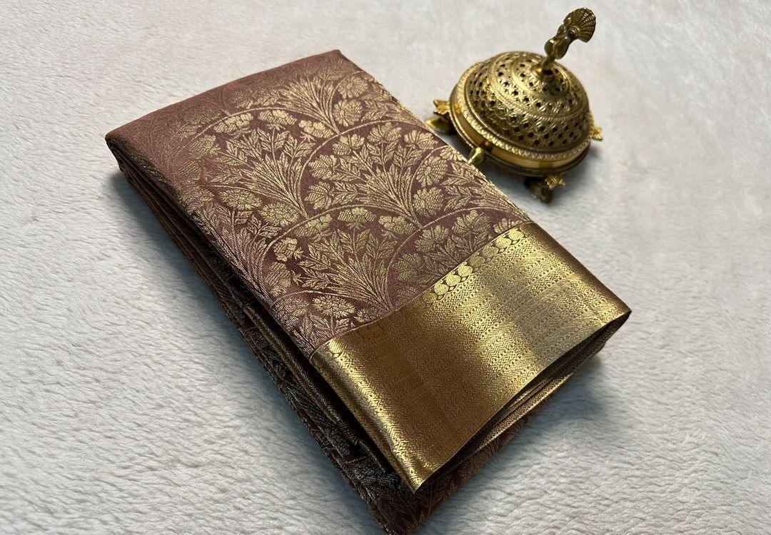 Shop the Elegance: Pure Brocade Mysore Silk Saree Collection - Image 15