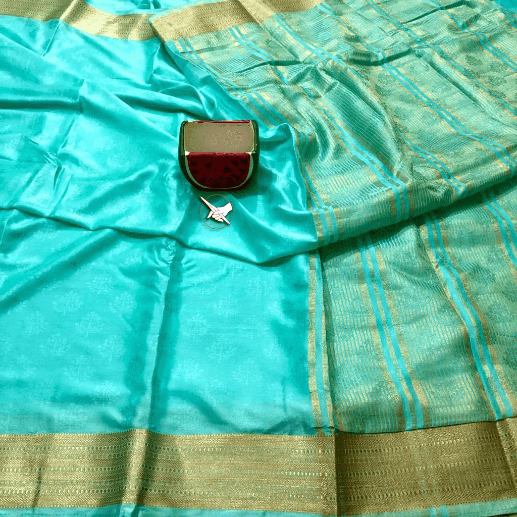 Exclusive Mysore Silk Saree – Traditional Zari Border Luxury - Image 10