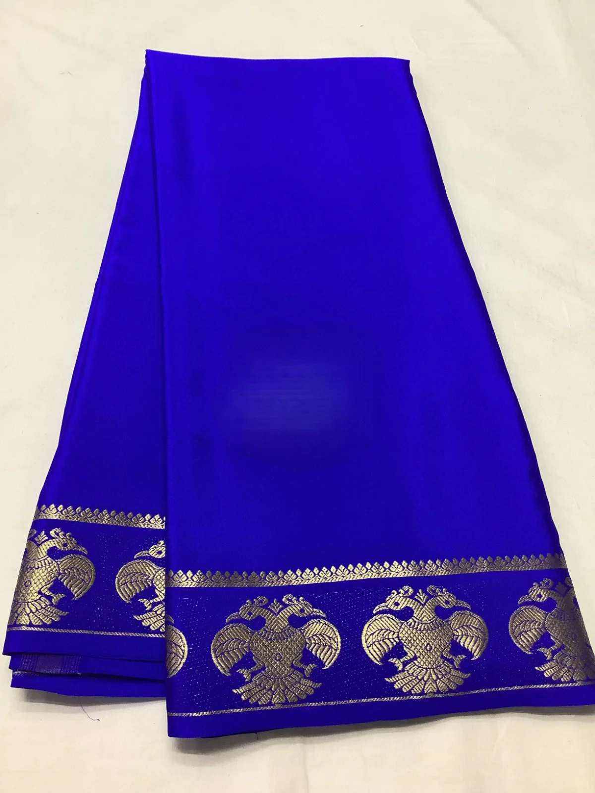 Semi Mysore Silk Saree with Stylish Contrast Color Borders - Image 13