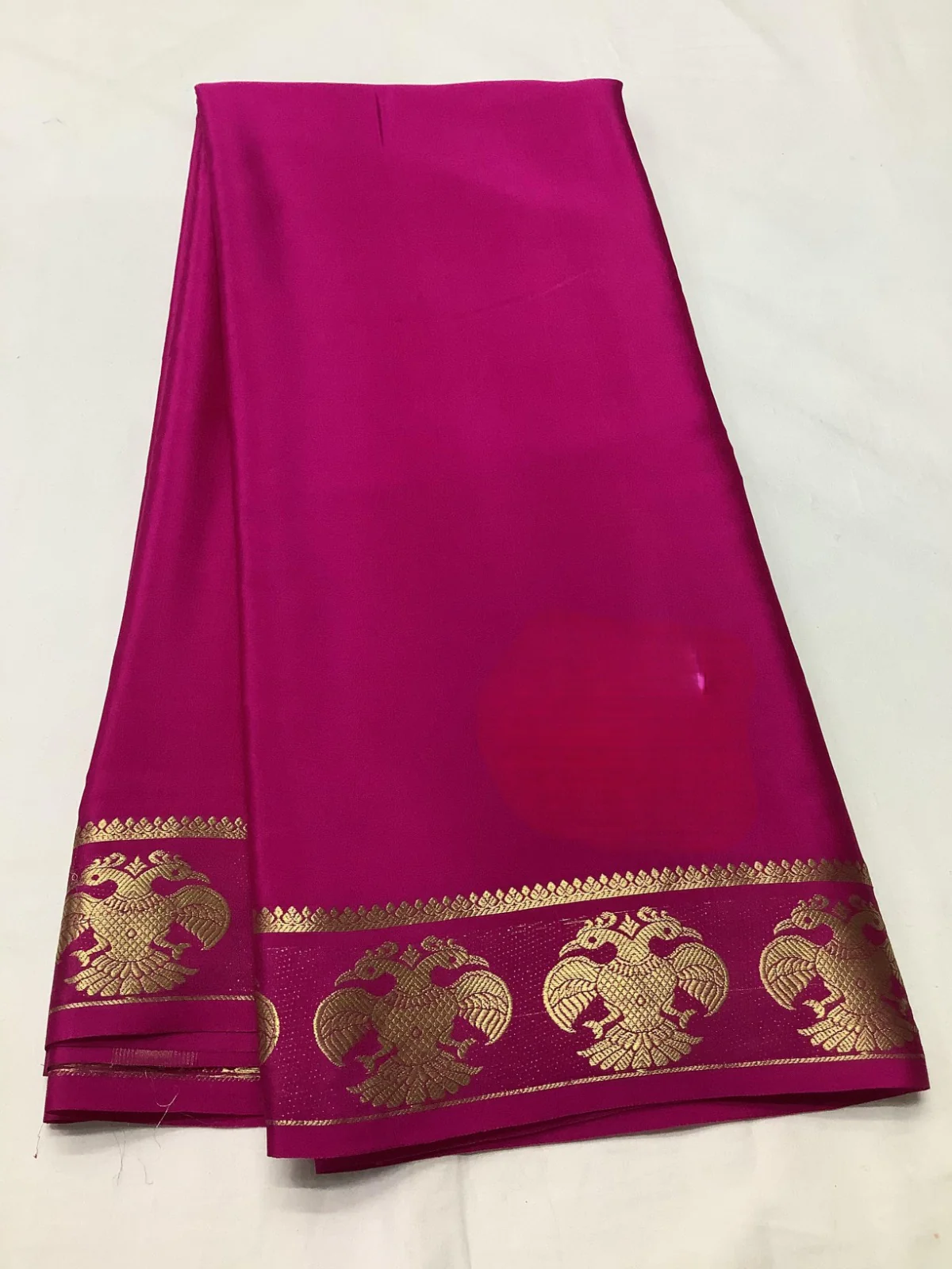 Semi Mysore Silk Saree with Stylish Contrast Color Borders - Image 15