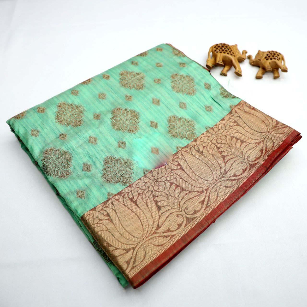Premium Bridal Wear Silk Sarees – Handloom Zari Border Design - Image 7