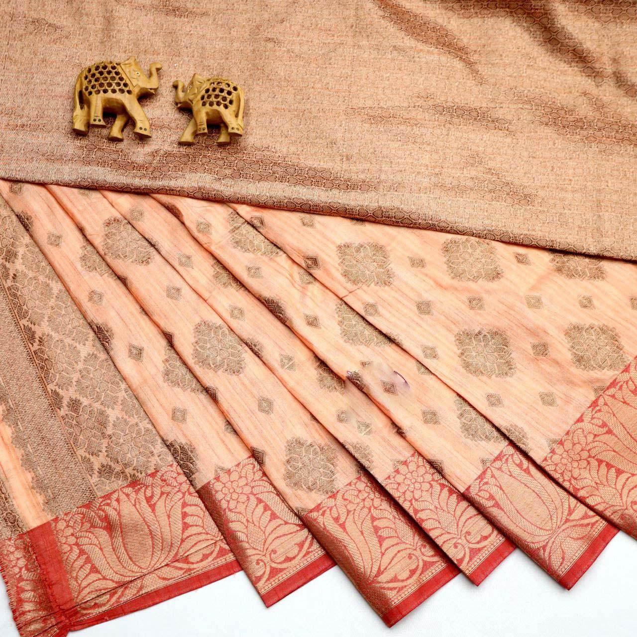Premium Bridal Wear Silk Sarees – Handloom Zari Border Design - Image 11