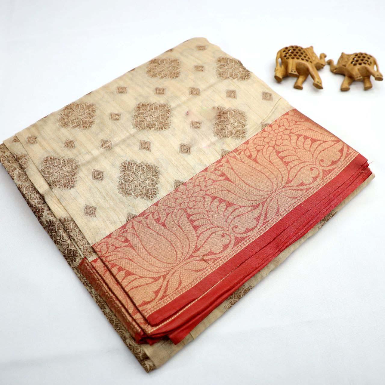 Premium Bridal Wear Silk Sarees – Handloom Zari Border Design - Image 5