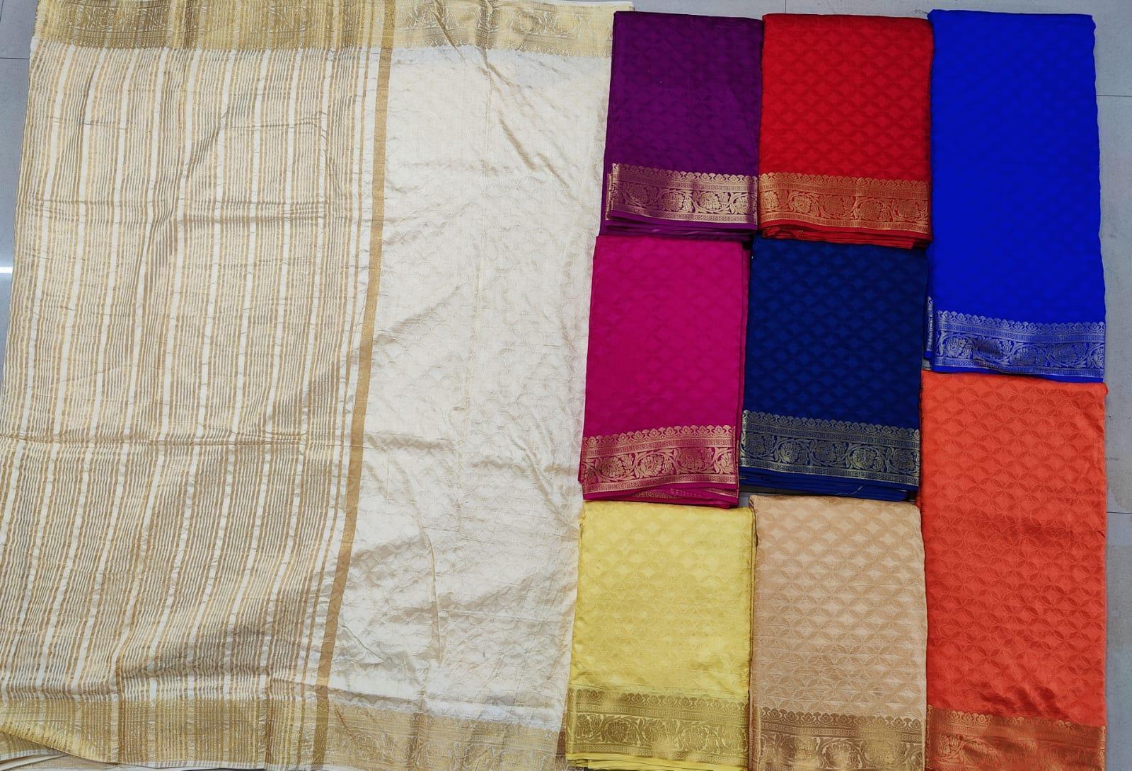 Exclusive Traditional Mysore Silk Sarees – Graceful Zari Border - Image 10