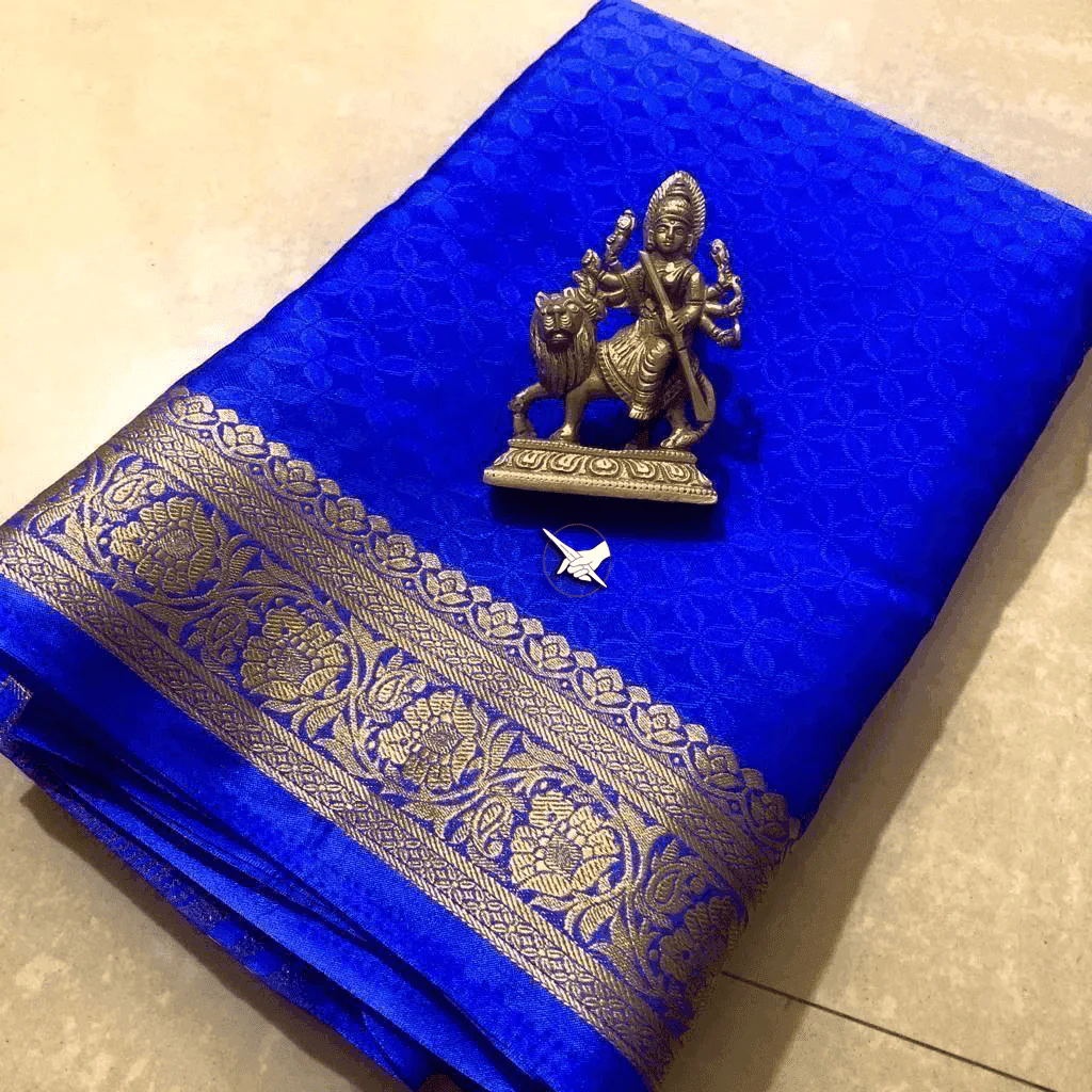 Exclusive Traditional Mysore Silk Sarees – Graceful Zari Border - Image 3