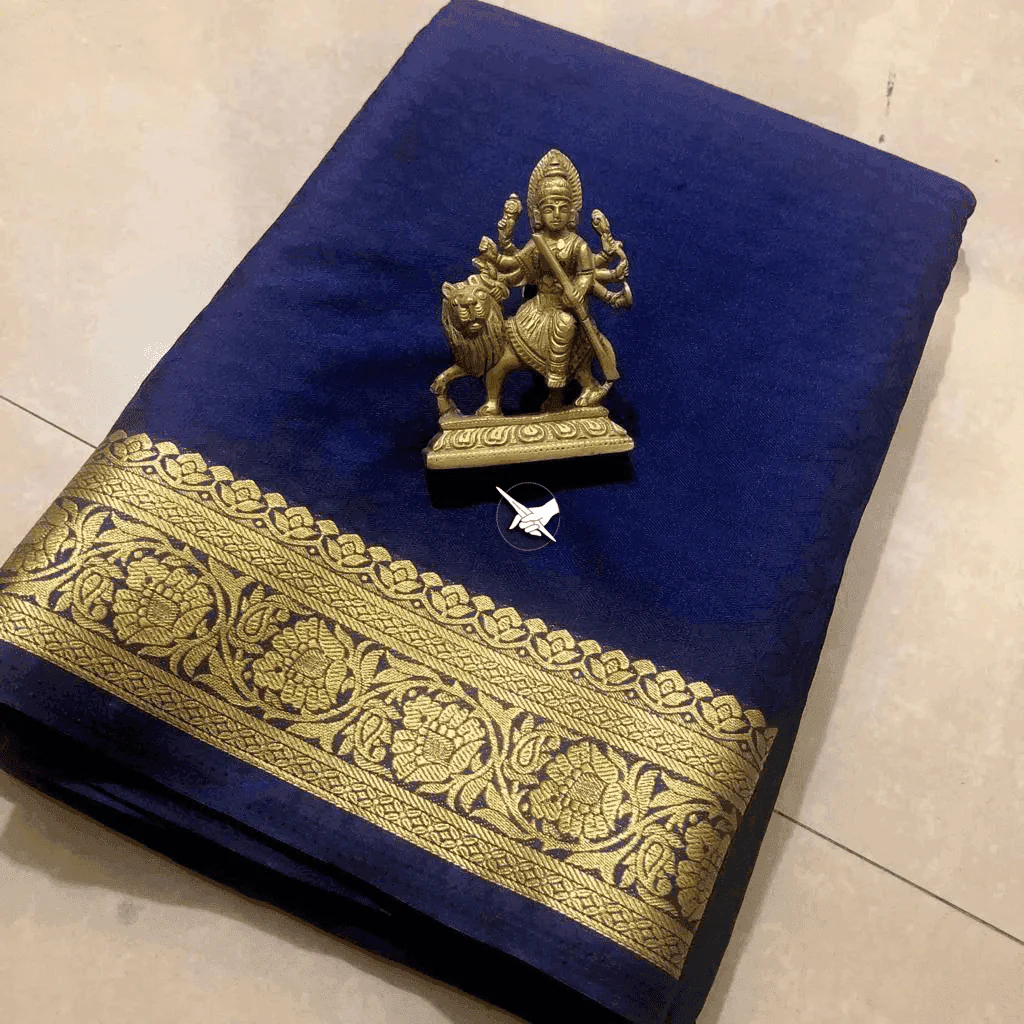 Exclusive Traditional Mysore Silk Sarees – Graceful Zari Border - Image 4