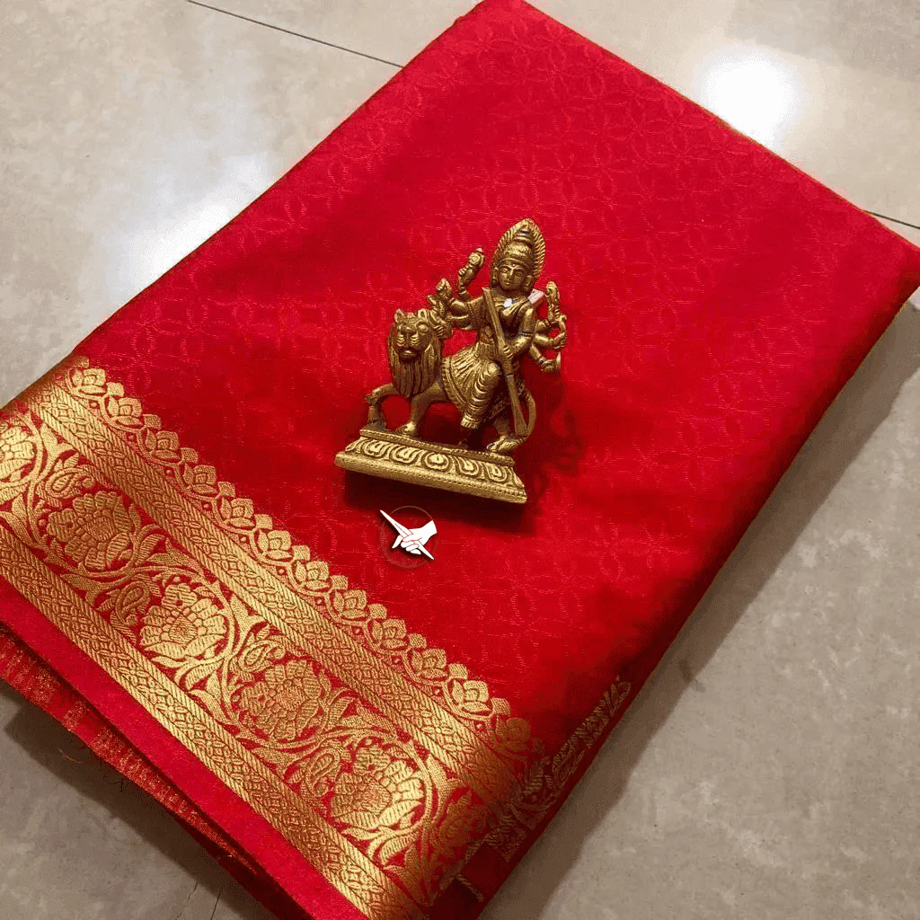Exclusive Traditional Mysore Silk Sarees – Graceful Zari Border - Image 7