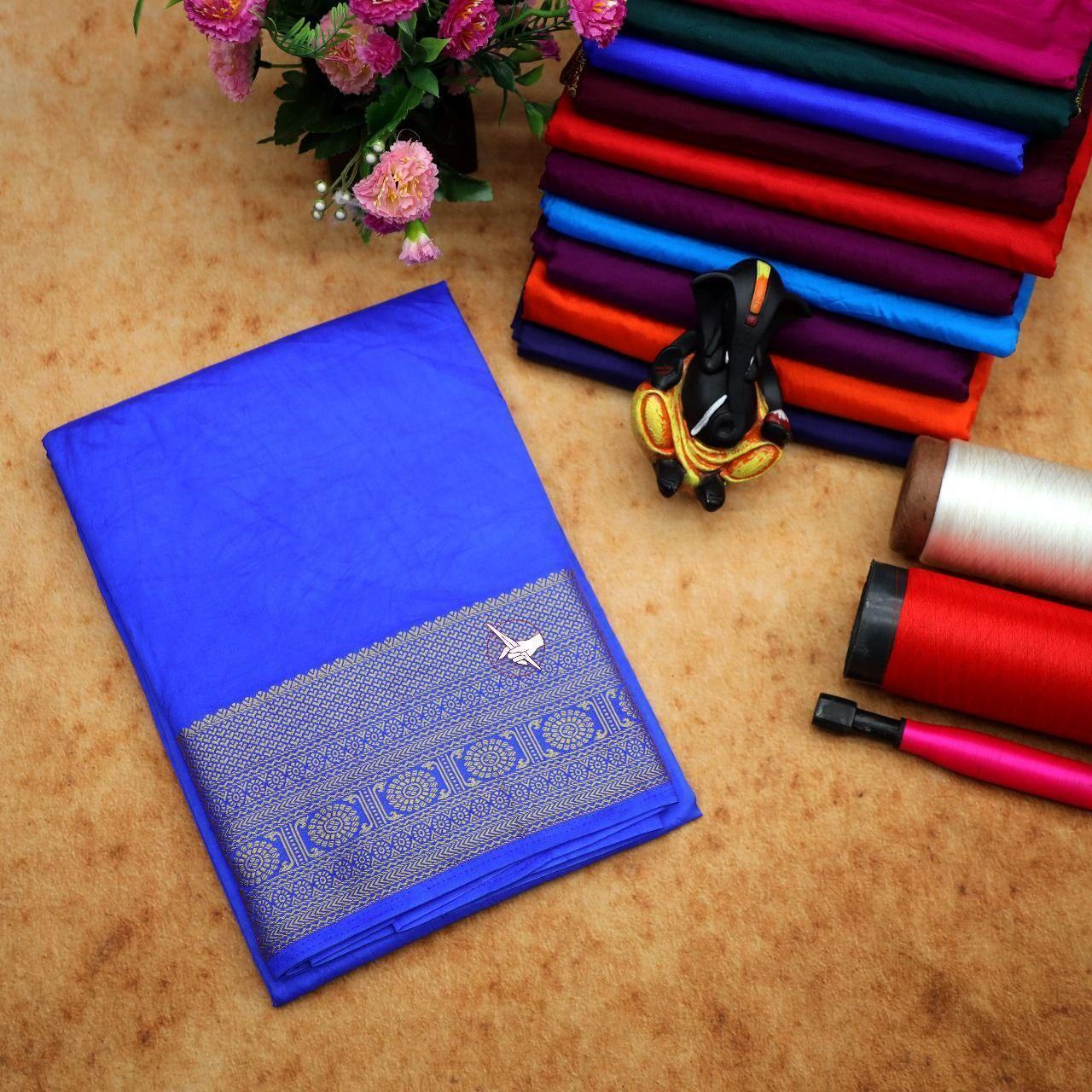 Authentic Mysore Silk Saree – Traditional Weaving With Zari Border - Image 7