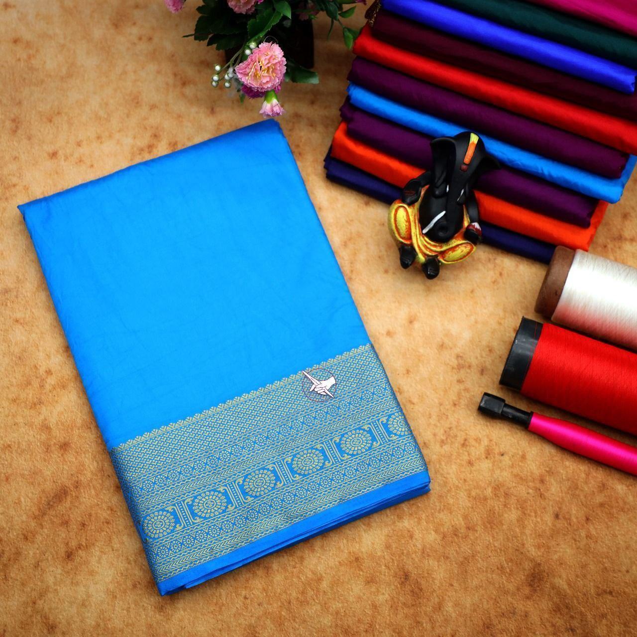 Authentic Mysore Silk Saree – Traditional Weaving With Zari Border - Image 6