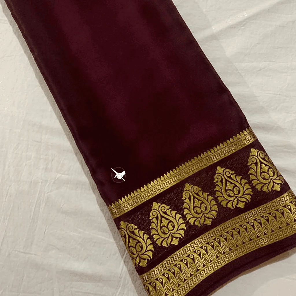 Mysore silk sarees enhanced with beautiful zari border for luxurious celebrations - Image 6