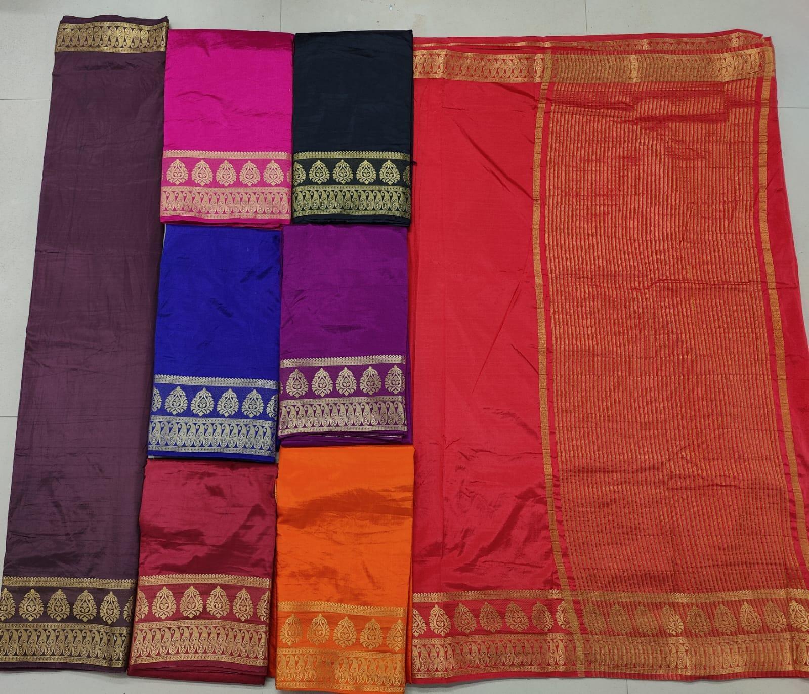Mysore silk sarees enhanced with beautiful zari border for luxurious celebrations - Image 7