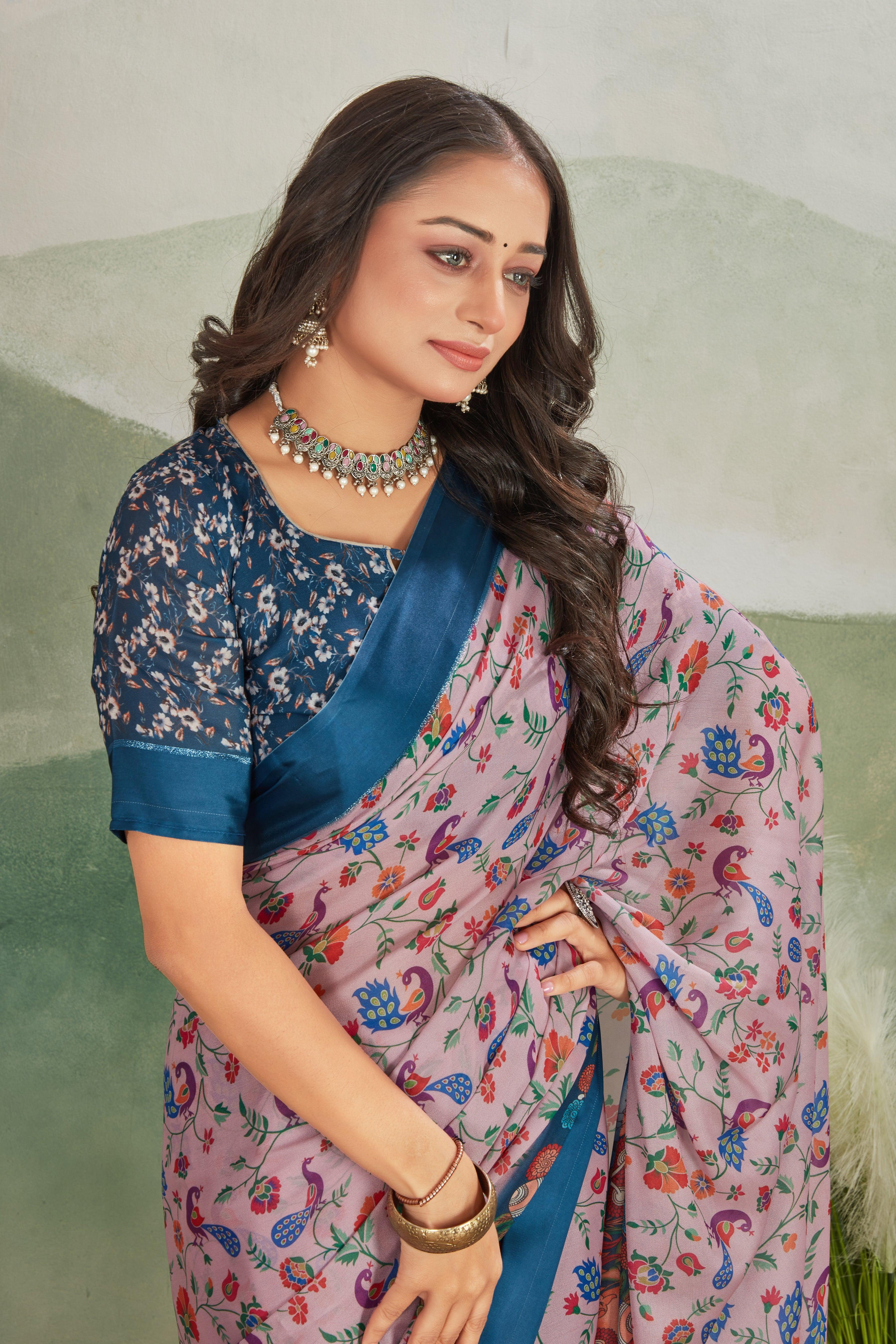 Unveil Timeless Beauty: Mysore Silk with Rich Viscose Satin Borders - Image 5